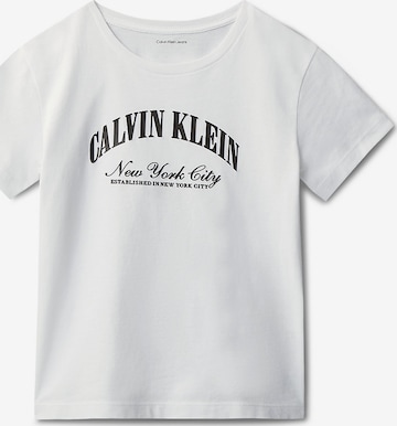 T-Shirt Calvin Klein Jeans en blanc : devant