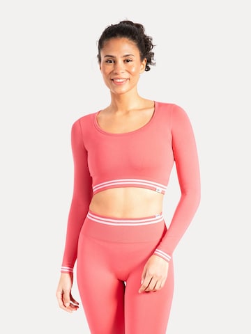 T-shirt Smilodox en rose : devant