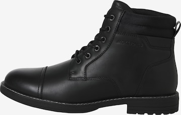 JACK & JONES - Botas com atacadores 'JFWDINNINGTON' em preto: frente