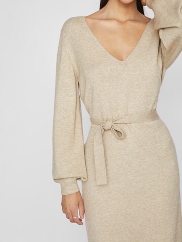 VILA Knit dress 'Ril' in Beige