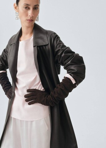 MANGO Full Finger Gloves 'Gildas' in Brown