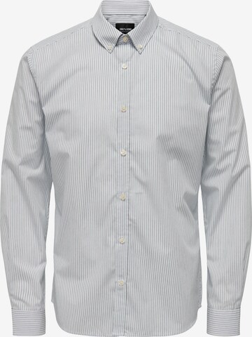 Only & Sons Slim fit Button Up Shirt in White: front