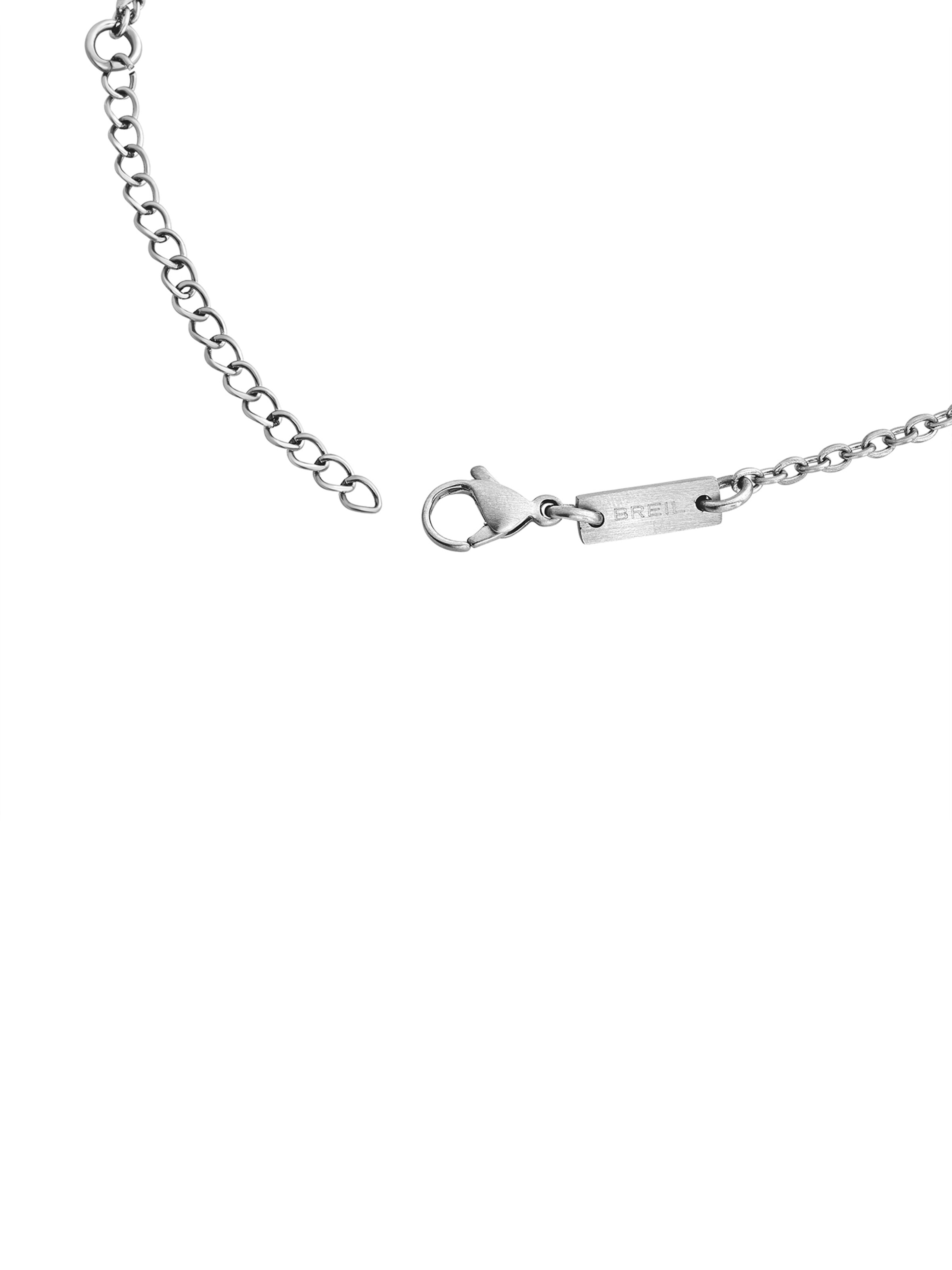 Breil Ketting 'Ceramic Brick' in Zilver