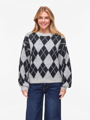 VILA Pullover 'VIKARLEY' in Grau: Vorderseite