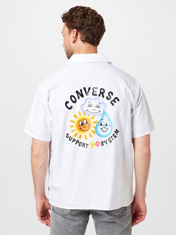 CONVERSE - Ajuste confortable Camisa 'WEATHER SYSTEM' en blanco