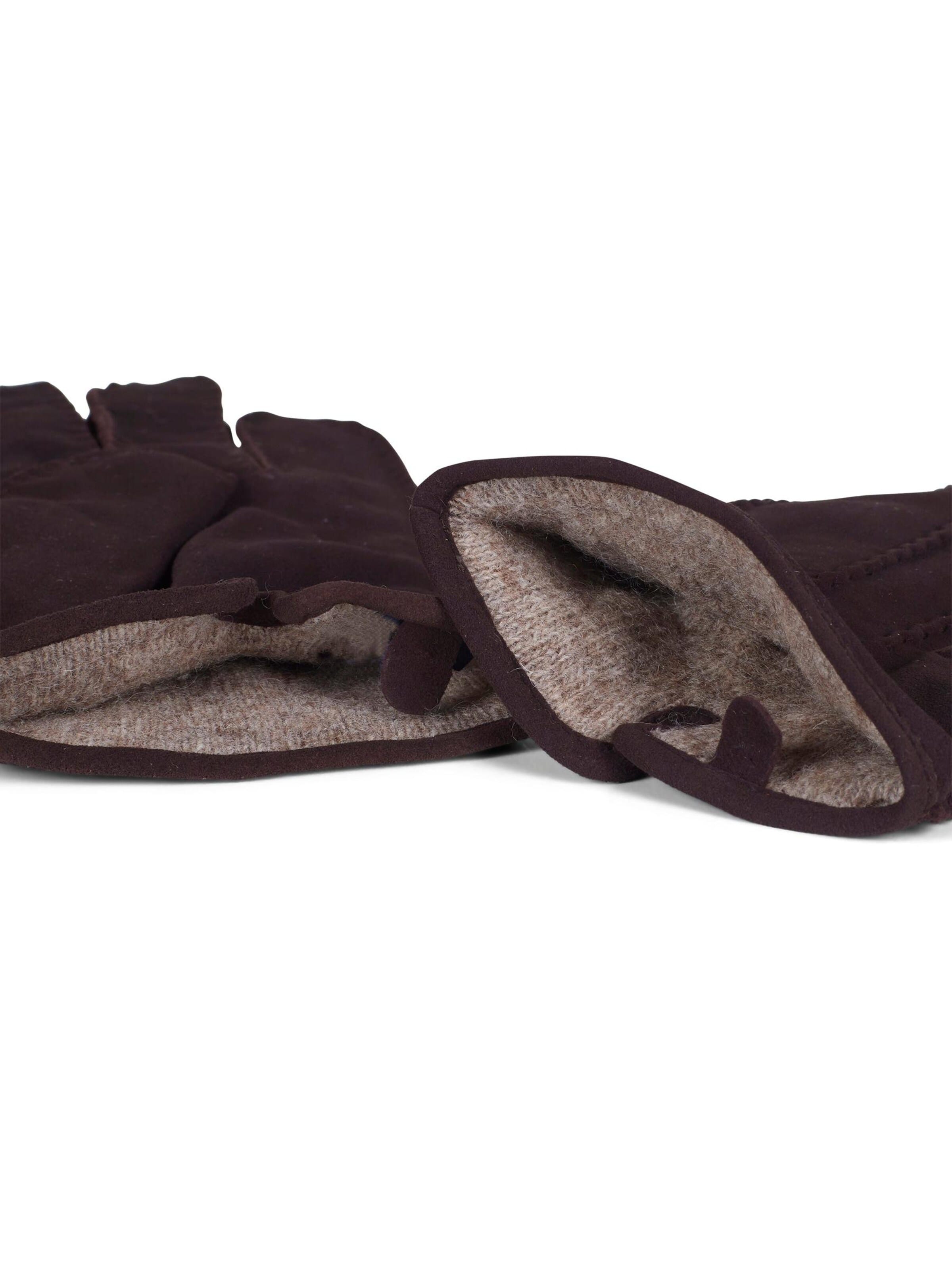 Gants 'Leather Gloves Sander Dark Brown' Howard London en marron