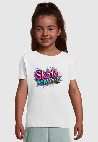 T-Shirt 'Skate New York' Merchcode en blanc : devant