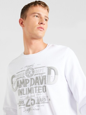 CAMP DAVID Sweatshirt i hvid