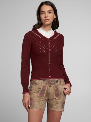 SPIETH & WENSKY Knit Cardigan 'Abby' in Red: front