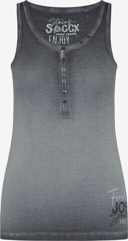 Soccx Top in Grey: front