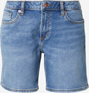 Coupe slim Jean 'Abby' QS en bleu : devant