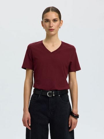 SELECTED Shirts 'SLFEssential' i rød: forside