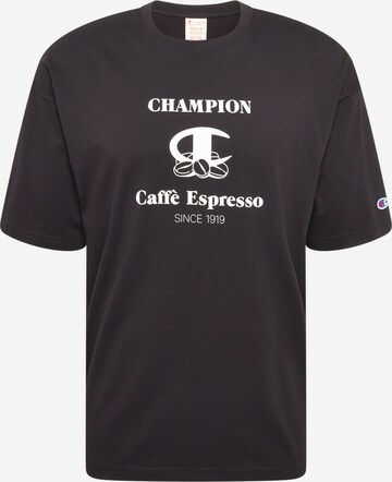 Champion Reverse Weave T-Shirt in Schwarz: predná strana