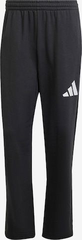 ADIDAS SPORTSWEARLoosefit Sportske hlače 'Essential' - crna boja: prednji dio