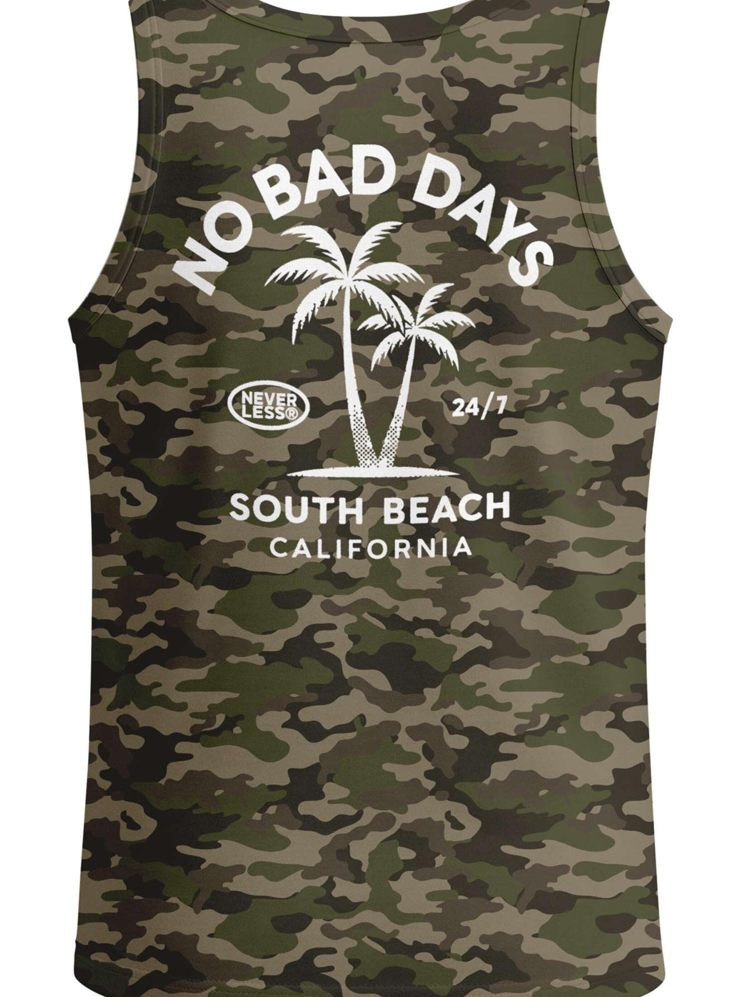 Neverless Shirt 'No Bad Days' in Green: front