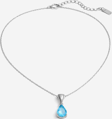 Pure Schmuck Kette 'Royal Drop Halskette Silber | Bridgerton' in Blau: Vorderseite