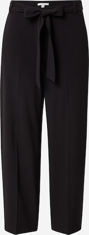 ESPRIT Wide leg Pleated Pants in Black: front