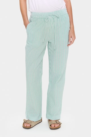 SAINT TROPEZ Loosefit Hose 'Elmiko' in Grün: Vorderseite