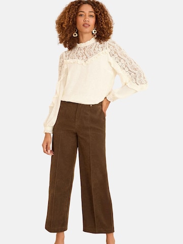 Chemisier love & roses en beige : devant