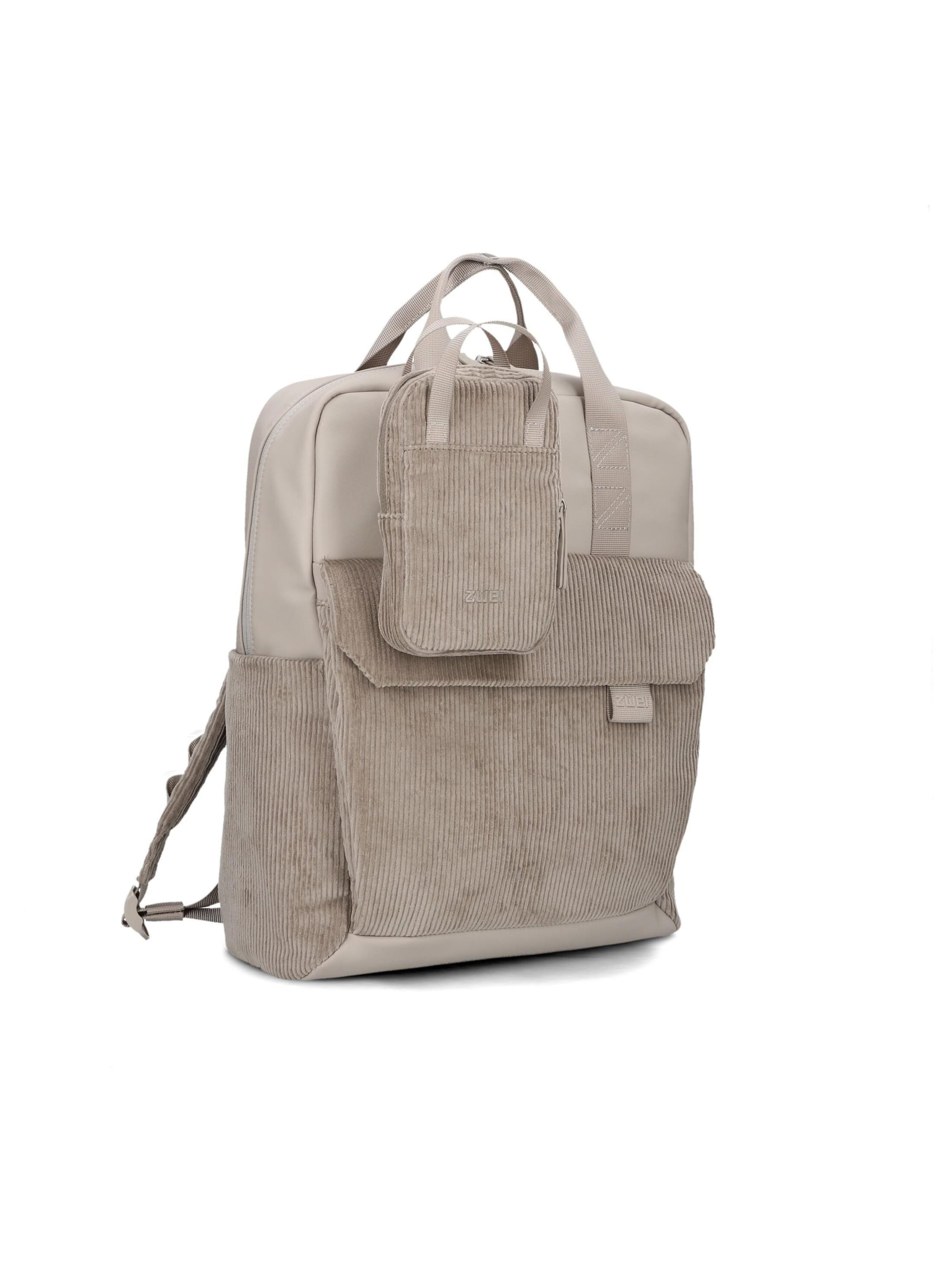 ZWEI Backpack 'LOU LUR160' in Brown: front