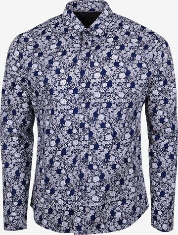 Le Temps Des Cerises Button Up Shirt 'POLD' in Blue: front