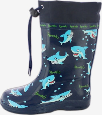 BECK Rubber boot 'Sharks' in Blue: front