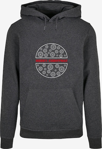 Merchcode Sweatshirt 'Merry Christmasy' in Grey: front