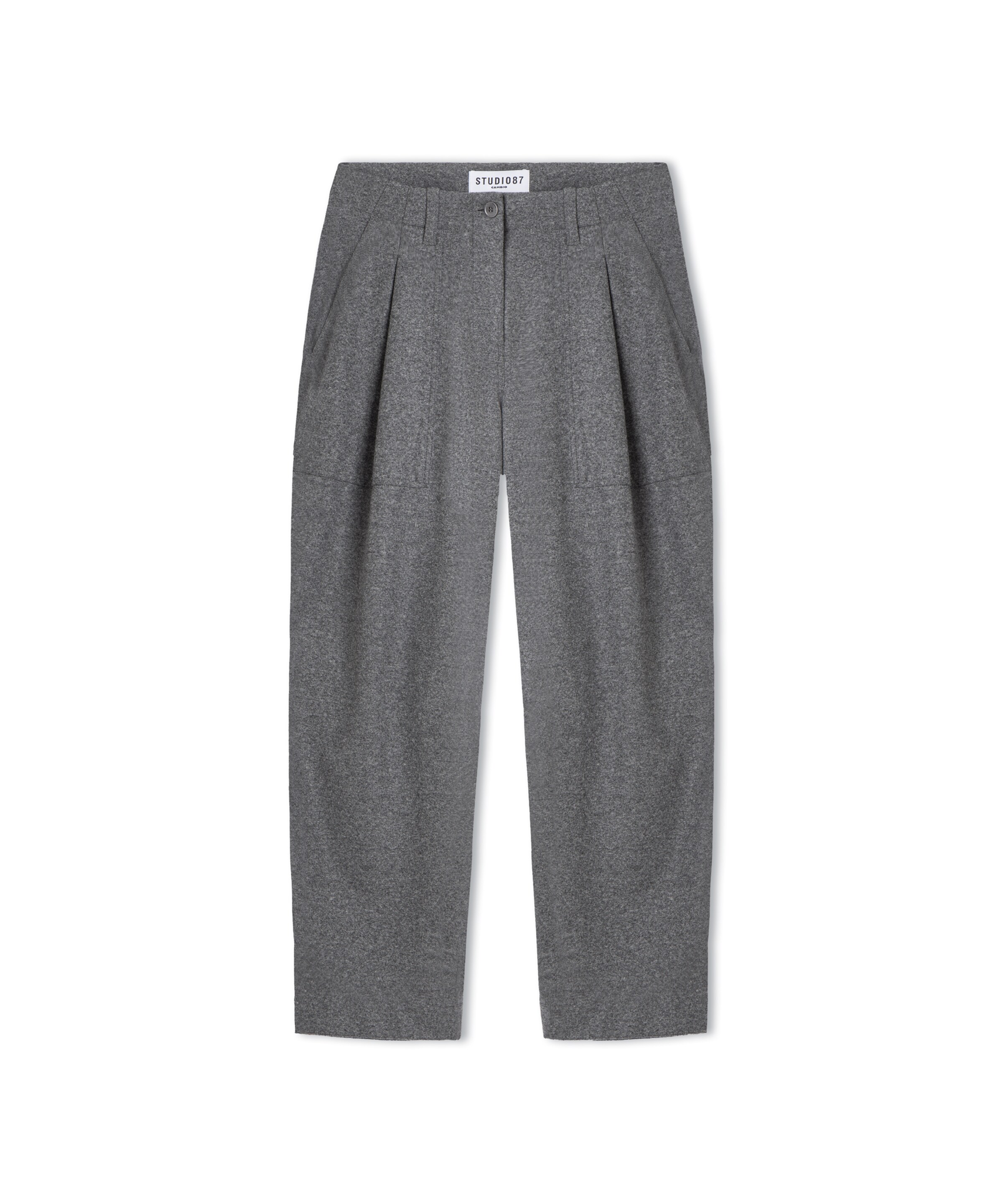 Cambio Regular Hose 'October' in Grau: Vorderseite