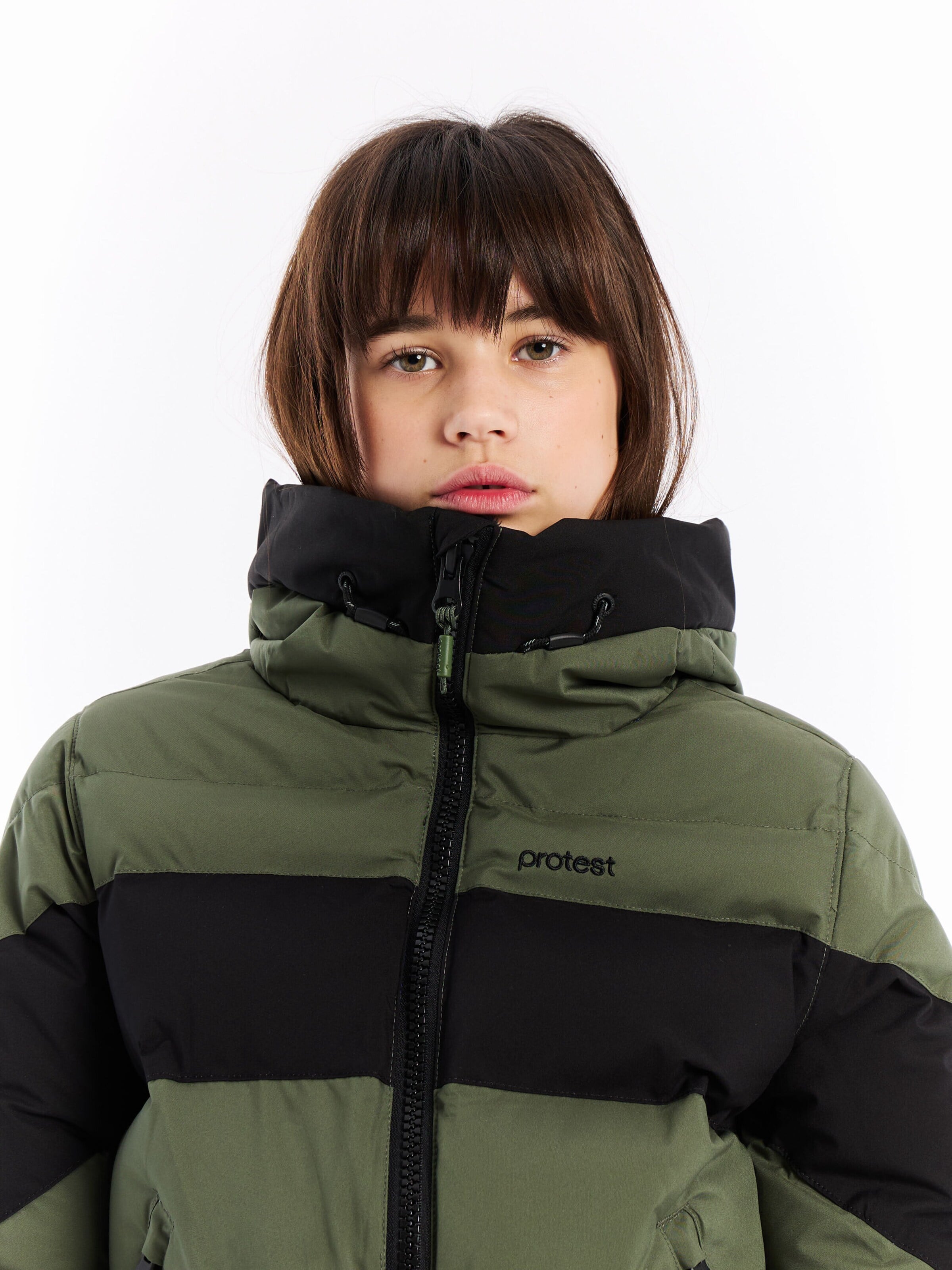 PROTEST Athletic Jacket 'PRTMilla JR' in Green