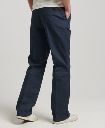 Loosefit Pantalon à plis Superdry en bleu