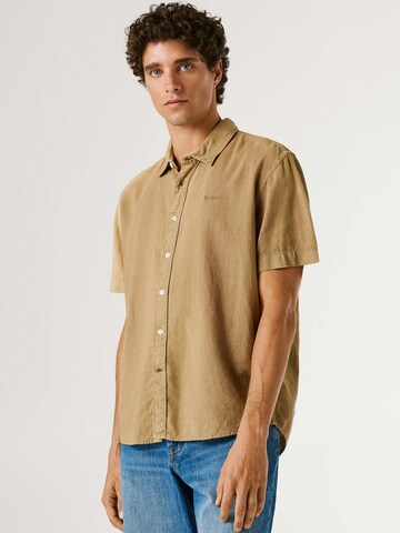 Coupe regular Chemise 'PERCY' Pepe Jeans en beige