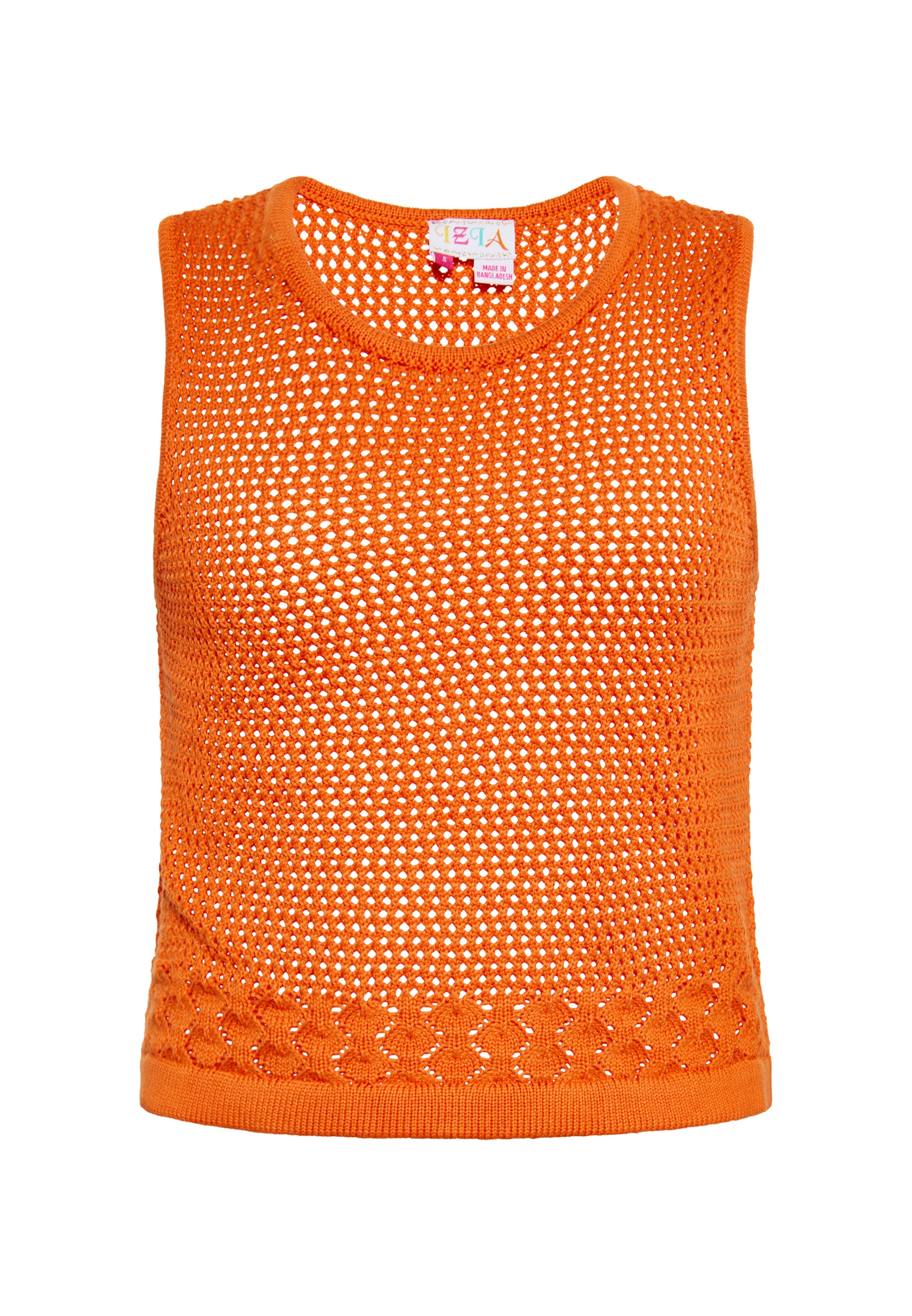 IZIA Πλεκτό τοπ σε πορτοκαλί: μπροστά
