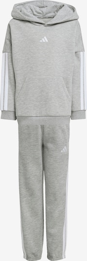 104 dydžio Treniruočių kostiumas iš ADIDAS SPORTSWEAR, spalva – šviesiai pilka / balta, Prekių apžvalga