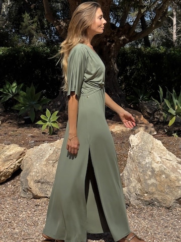 Robe 'Kimono Lotus Natural' Chic by Lirette en vert