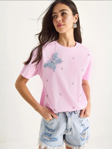 Maglietta di Bianco Lucci in rosa