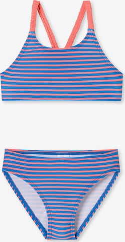 SCHIESSER Bustier Bikini ' Aqua Kids Girl ' in Blauw: voorkant