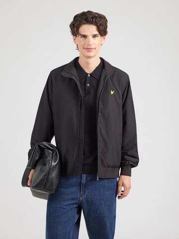 Lyle & Scott Φθινοπωρινό και ανοιξιάτικο μπουφάν σε μαύρο: μπροστά