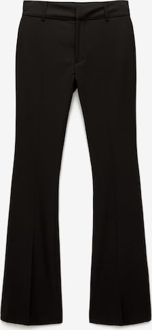 évasé Pantalon à plis Pull&Bear en noir : devant