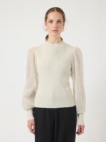 YAS Pullover 'YASDOTME' i beige: forside