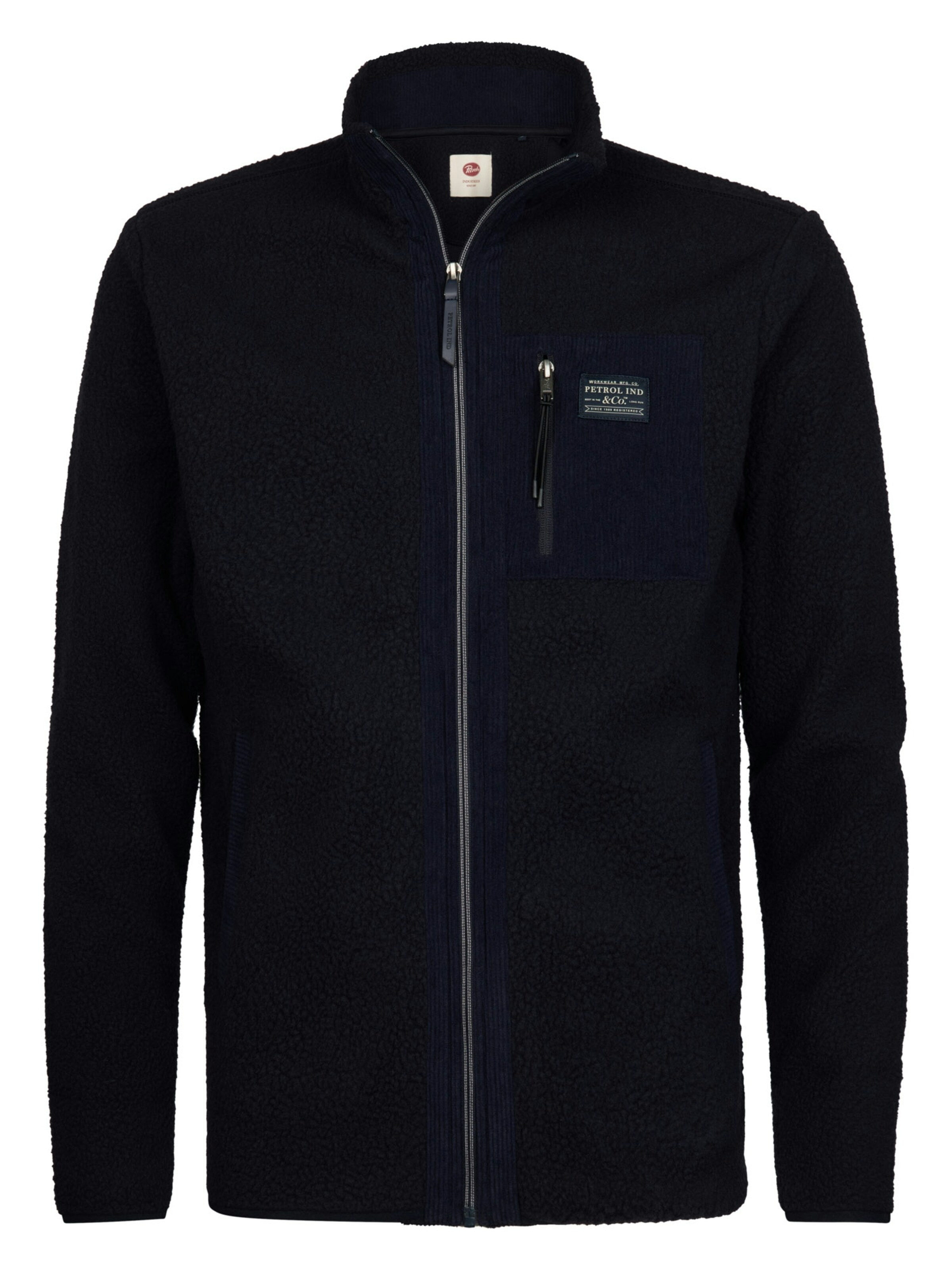 Petrol Industries Fleece Jacket in Blue: front