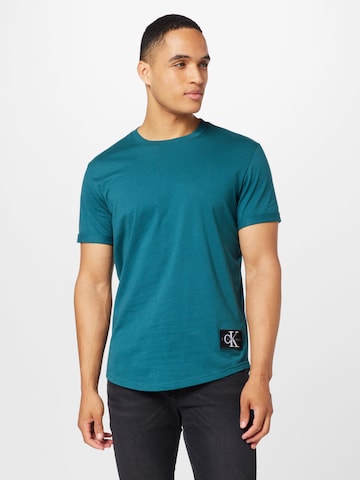 Calvin Klein Jeans Тениска в синьо: отпред