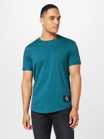 T-Shirt Calvin Klein Jeans en bleu : devant