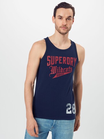 zils Superdry T-Krekls: no priekšpuses