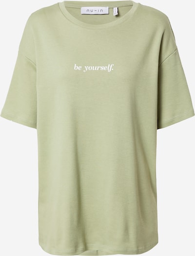 NU-IN Oversized shirt 'Be Yourself' in Pastel green / White, Item view