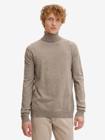 TOM TAILOR Sweater in Brown: front