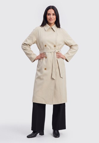 usha BLACK LABEL - Abrigo de entretiempo en beige: frente