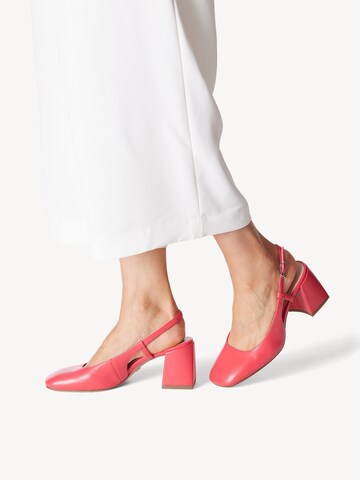 TAMARIS Slingback Pumps in Pink: front