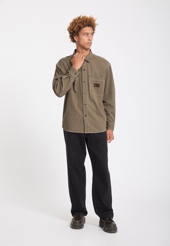 Volcom Comfort Fit Hemd 'Levelstone' in Braun
