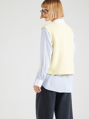 PIECES Knitted Vest 'PCSILLY' in Yellow