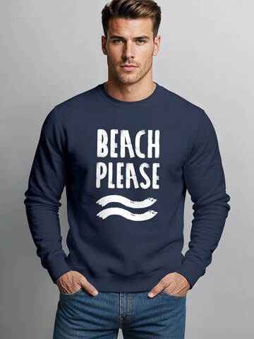 Neverless Sweatshirt 'Beach Please' in Blue
